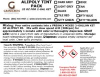 GRANICRETE ALIPOLY 85 TINT PACK 32 OZ - ALL LABEL … E2U POLYASPARTIC TINT LABEL - ALL